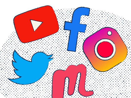 image of social media logos